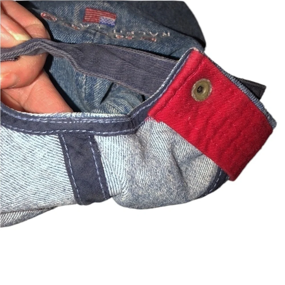 Chaps Ralph Lauren light blue denim adjustable baseball cap